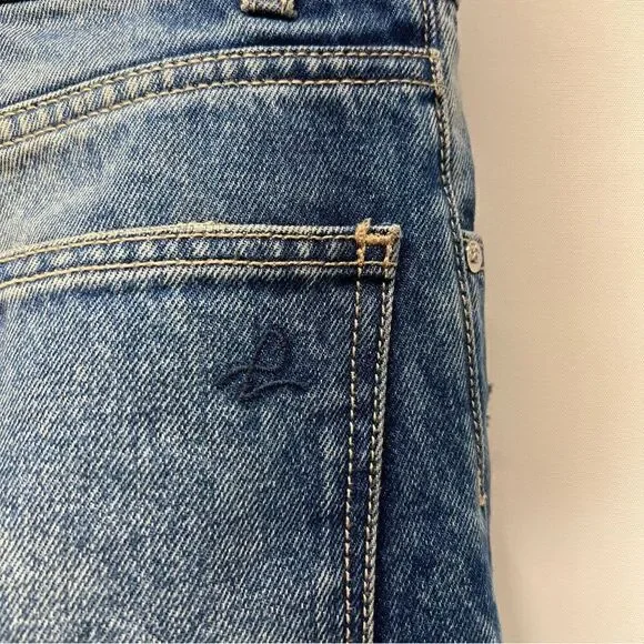 DL1961 Womens Bella High Rise Vintage Slim Distressed Blue Wash Jeans 26 - Picture 9 of 9